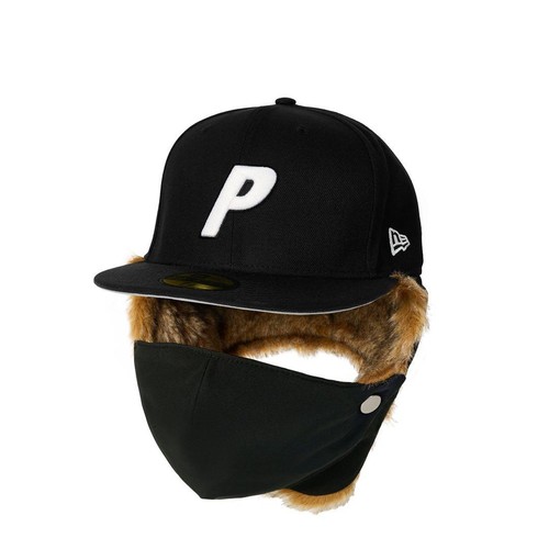 Palace Skateboards x New Era Mask Dogear 59FIFTY Black Fitted Baseball Hat