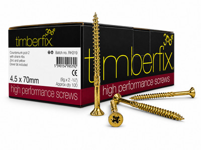 Kartons Timberfix 360 9g 4,5x70mm Premium Fräsergewinde Holzschrauben Senkkopf
