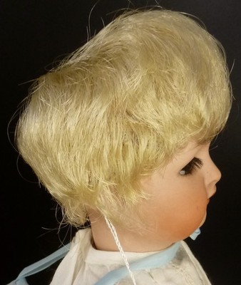 7'' / 18cm PUPPENPERÜCKE FÜR ANTIKE PUPPE, PUPPENHAAR, PUPPENPERÜCKE, VINTAGE PERÜCKE