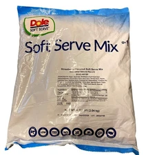 Dole Soft Serve Mix Strawberry-Flavored 4.5 Lbs Vegan Low Fat Gluten-Free Dairy-