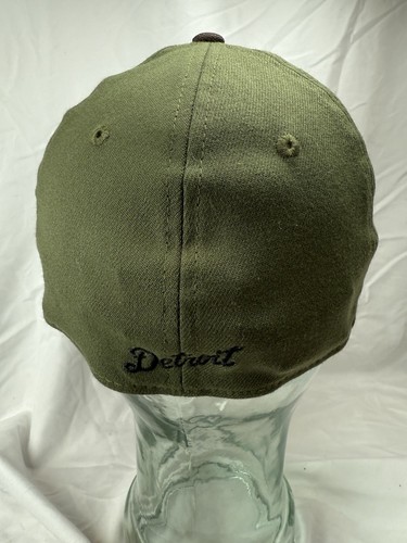 DETROIT TIGERS New Era 39thirty Fitted Baseball Hat Cap Small Medium Camo Green - Picture 5 of 8