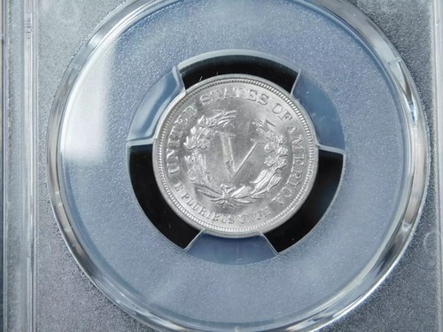 1883 5c Liberty Head V Nickel - PCGS MS65 No Cents w/ Repunched date - Picture 5 of 5