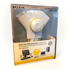 Belkin Flip USB Audio KVM Switch 2-Port VGA F1DG102U New In Box
