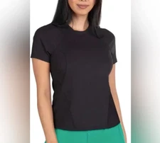 NWOT Spyder Active Women's M Black Short Sleeve Athletic Top