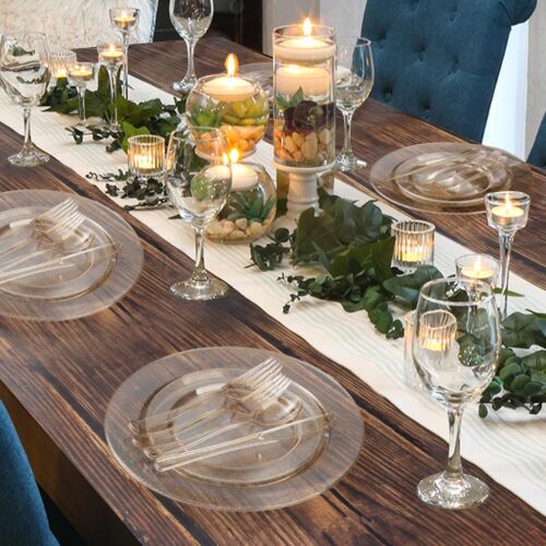 200pcs Gold Glitter Plastic Plates Heavy Duty Disposable Gold Plates With 100 10 - Picture 6 of 6