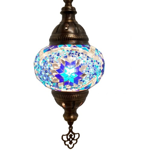 Turkish Moroccan Glass Mosaic Electrical Hanging Lamp Garden Lantern UK + CE - 第 14/55 張圖片
