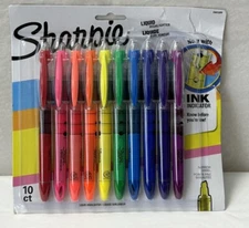 Sharpie Liquid Pen Style Highlighter Chisel Tip Assorted 10/Set 24415PP (U9)