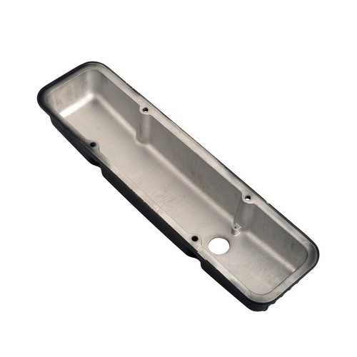 Cubiertas de válvula de aluminio negras cortas con aletas y filtro de aire de 12" para Chevy SBC 350 58-86 - Imagen 5 de 10