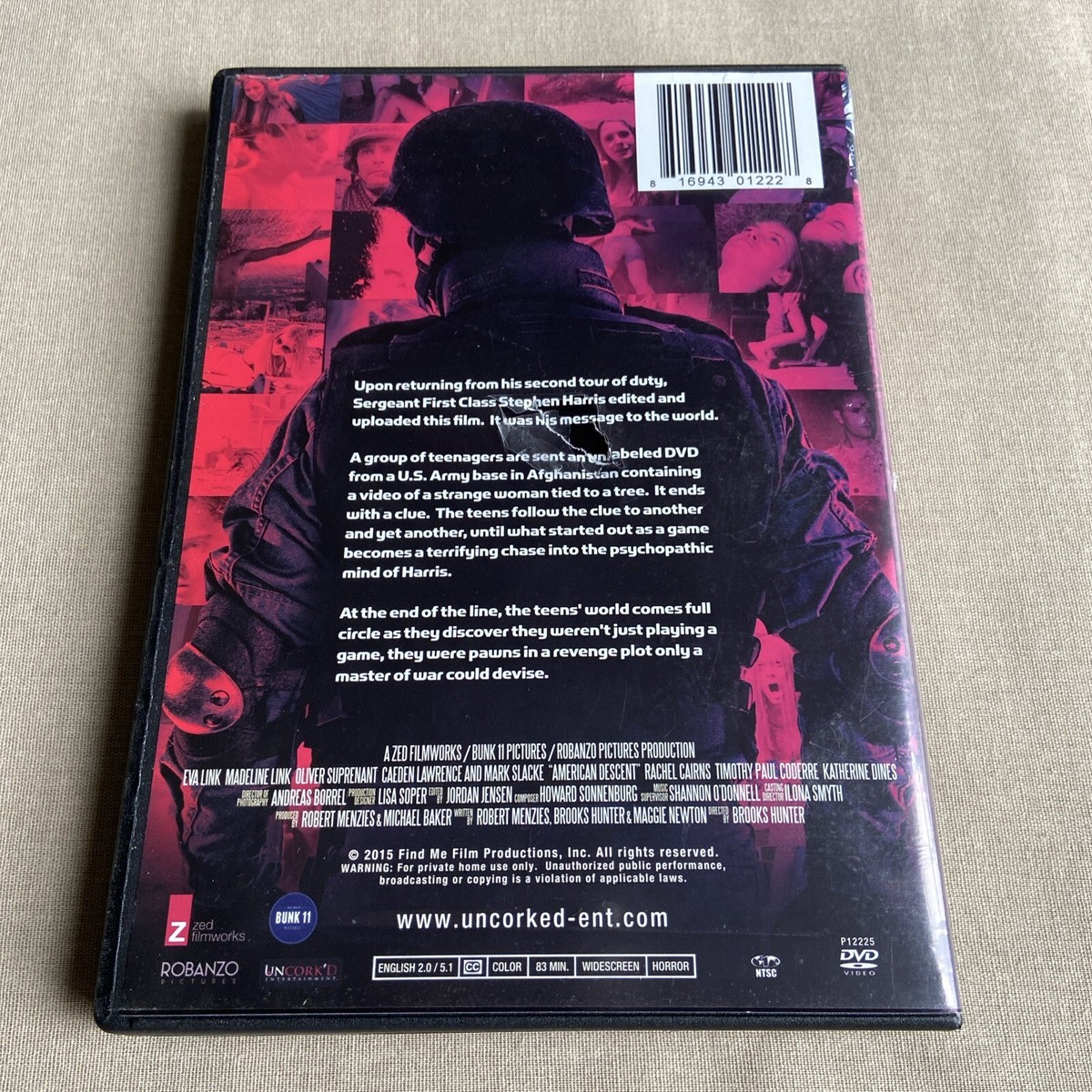 American Descent (DVD 2016) Psychological Thriller Eva