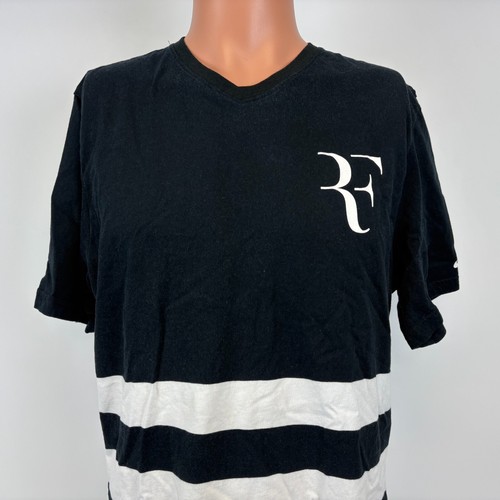 Nike Roger Federer T Shirt Mens Size L Black Tennis
