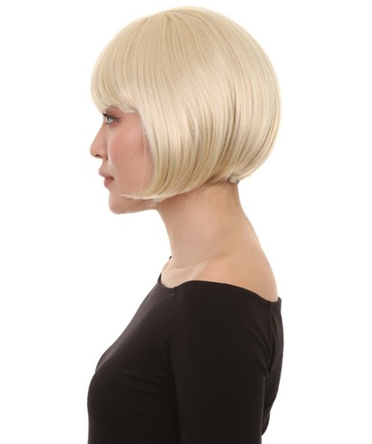 Women Bob Wig, Short Fancy Cosplay Halloween Wig, Premium Breathable Capless cap - Picture 75 of 148