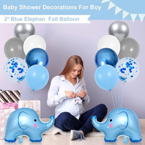 Elefante Baby Shower Decoraciones para Niño Elefante Azul Globo Guirnalda Kit It... - Imagen 4 de 12