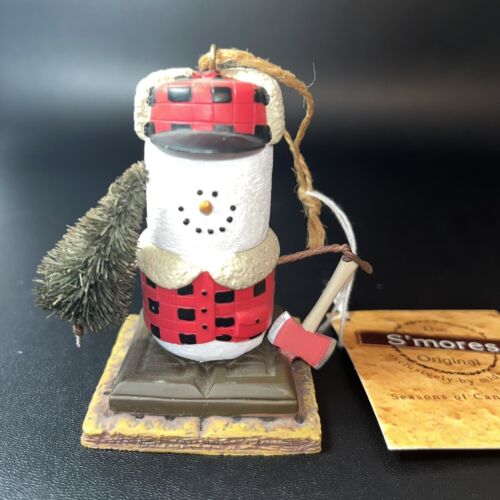 The Original S'mores Ornament Lumberjack Seasons Of Cannon Falls Tree Axe Plaid - Picture 1 of 9