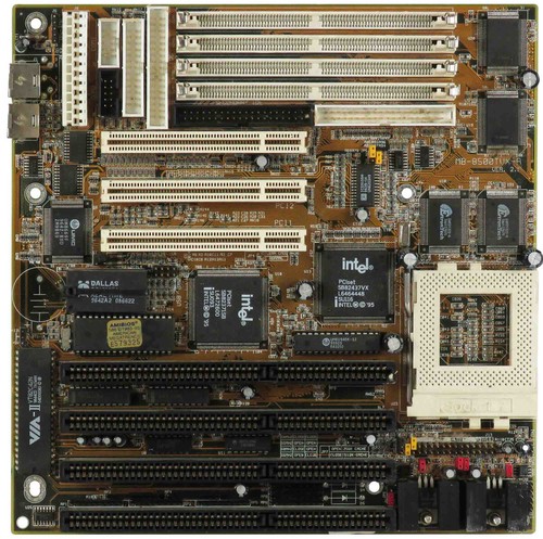 Mainboard Baby-AT BIOSTAR MB-8500TVX-A VER. 2.1 SOCKEL 7 SIMM PCI ISA - Picture 2 of 2