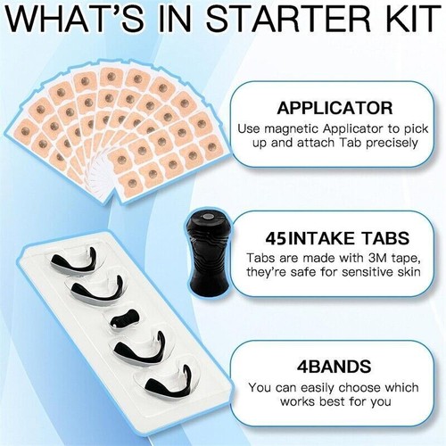 45 Pairs Magnetic Nasal Strips Nasal Breathing Dilators Breathing Intake Bands - Picture 2 of 7