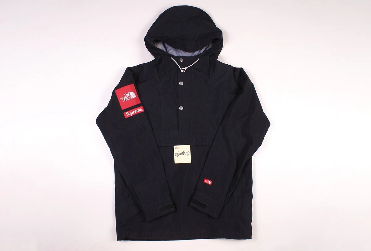 2010 Supreme x The North Face EXPEDITION Pullover Jacket Black Red Sz L Box Logo