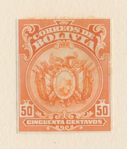 RARE BOLIVIA STAMPS 1920 ARMS PROOFS, 10 ABN ARCHIVAL PROOF CARDS TO 50c, VF - 第 17/21 張圖片