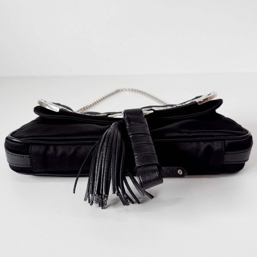Bolso de cadena CELINE negro satinado plata - Imagen 7 de 17