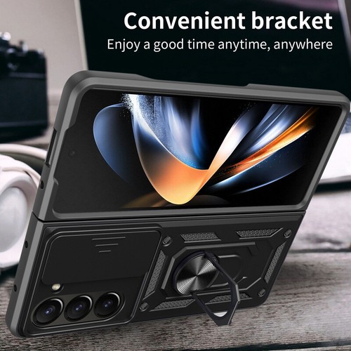 For Samsung Galaxy Z Fold 6 5/4 Flip 5/4 Armour Ring Slide Stand Hard Case Cover - Picture 9 of 25