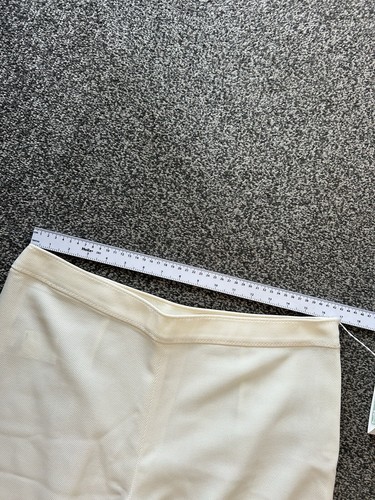 Valentino Wool Wide Leg Off White Trousers US10 UK 14 NEW Long Leg - Picture 9 of 11