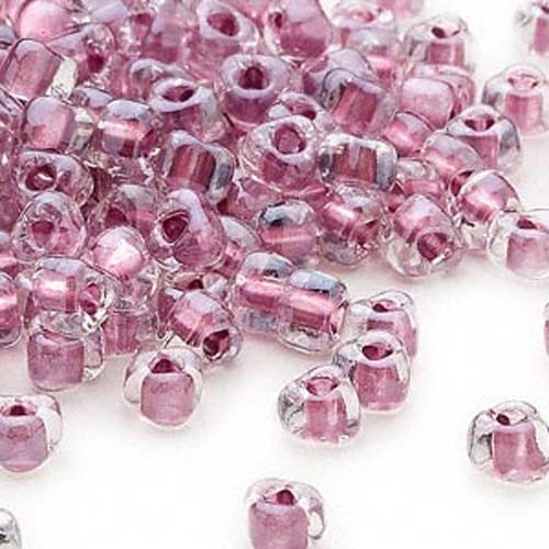 100 Glass Miyuki 4mm x 3mm Two Tone Color Lined 5/0 Triangle Shaped Seed Beads - Picture 48 of 61