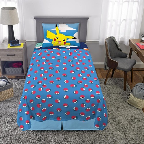 Pokemon Anime Kids Bedding Super Soft Microfiber Sheet Set Twin by Franco Single - Picture 5 of 5