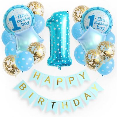 Centrotavolo Comunione Bambino Palloncini Centrotavolo Prima Comunione Bambino - Decorazione Blu, Oro E Bianco Con Scritte Decorazioni Battesimo Bimbo - Foto 10