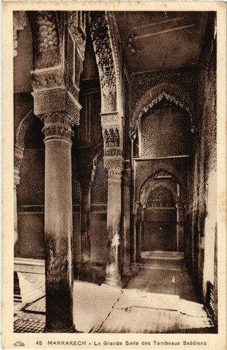 CPA Maroc Marrakech - La Grande Salle des Tombeaux Saadiens (281136) - 第 1/1 張圖片