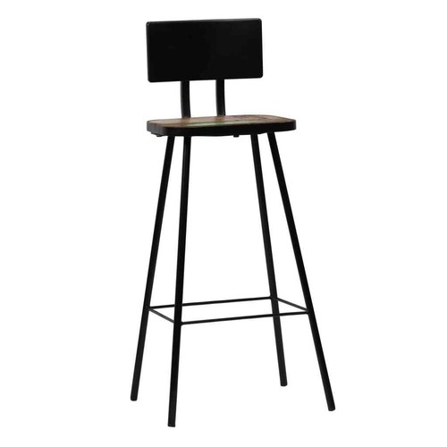 vidaXL Bar Chairs 4 pcs Solid Reclaimed Wood - Picture 8 of 11