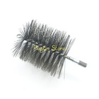 1Pc 18~100mm Dia Stainless Steel Round Wire Tube Pipe Cleaning Brush 12mm Thread