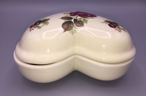 Athena California Pottery Trinket Jewelry Box Rose Heart Shabby Valentine Cute - Picture 4 of 12