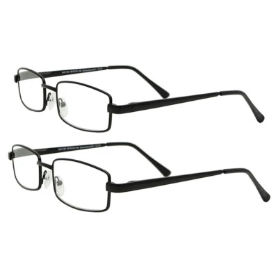 BOOKWORM GLASSES Metall starke Lesebrille Brille Damen Herren 2 Paar Neu 1,5 2.0 2,5 3.0