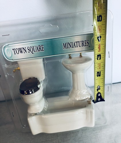 Town Square miniatures 1:12 scale.  Bathroom. Set of Three. New in Package - Bild 7 von 9