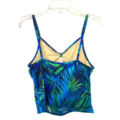 Islander 2 pz costume da bagno floreale stampa tropicale attaccato reggiseno donna 14 nuovo senza etichette - Foto 2 di 10