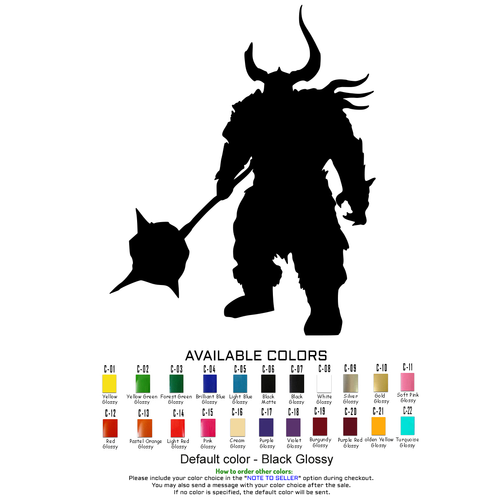 Orc Vinyl Decal Stickers Car Window Wall Laptop Mug Ork Humanoid Monster Goblin - Picture 8 of 12