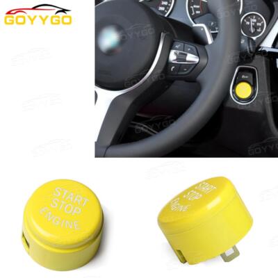 Auto Motor Start Stop Knopf Abdeckung für BMW F20 F30 F32 F48 F15 F80 F82 Gelb