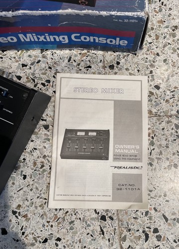 Vintage Realistic Radio Shack 32-1101A Stereo Mixer Analog, BOX, No Power Cord - Picture 11 of 11