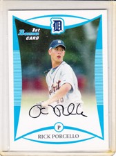 2008 Rick Porcello RC 1st Bowman Card Draft Rookie Tigers NY Mets # BDPP1 