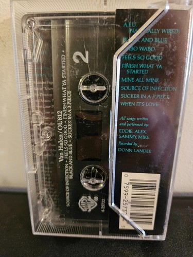 VAN HALEN OU812 1988 CASSETTE TAPE SAMMY HAGAR HARD ROCK "WHEN IT'S LOVE" - Picture 3 of 5