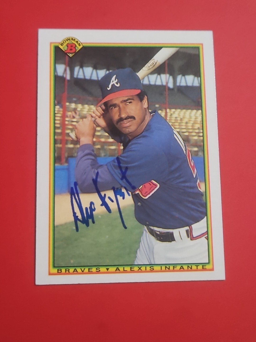 ⚾️ 1990 Bowman MLB Baseball #17  Alexis Infante Auto Signed Autograph RC
