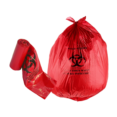 RED BIOHAZARD BAGS: DISPOSABLE AUTOCLAVE BAGS IN 4 SIZES FOR MEDICAL - Afbeelding 1 van 3