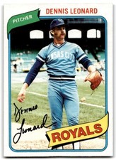 1980 Topps Dennis Leonard Kansas City Royals #565