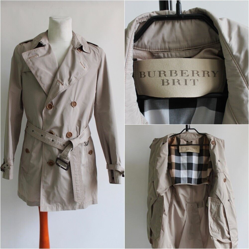 BURBERRY BRIT Kensigton Belted Trench Coat Double Breasted BURBERRY BRIT Kensigton Belted Trench Coat Double Breasted