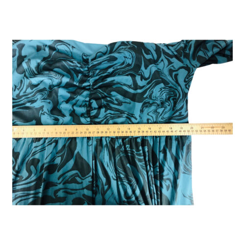 3754 NWT Ava & Viv Teal Super Stretchy Maxi Dress Size 2X SweetHeart - Picture 9 of 10