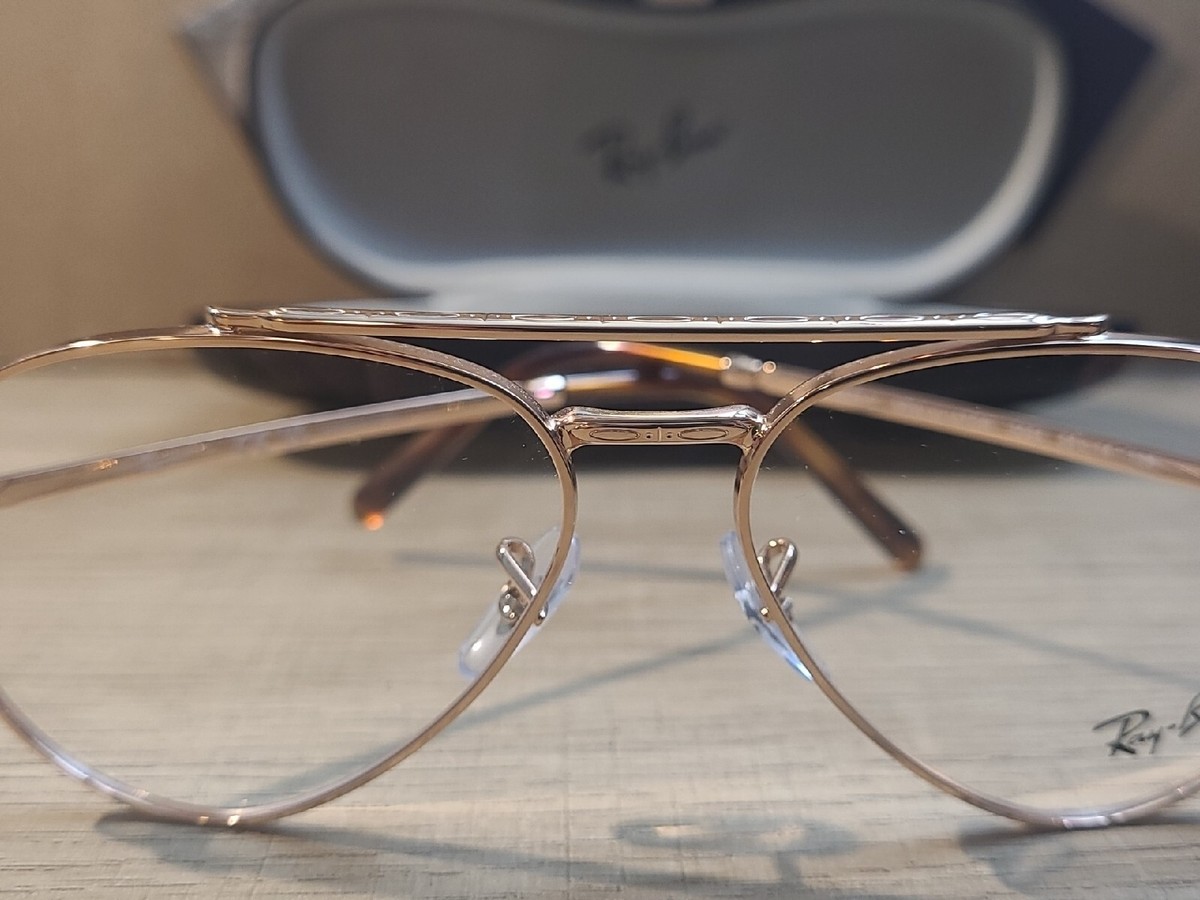 New Ray Ban RB 3625-V 3094 NEW AVIATOR ROSE GOLD EYEGLASSES