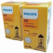 H7 Philips Vision PX26d +30% more light 2pcs. 12972PRC1
