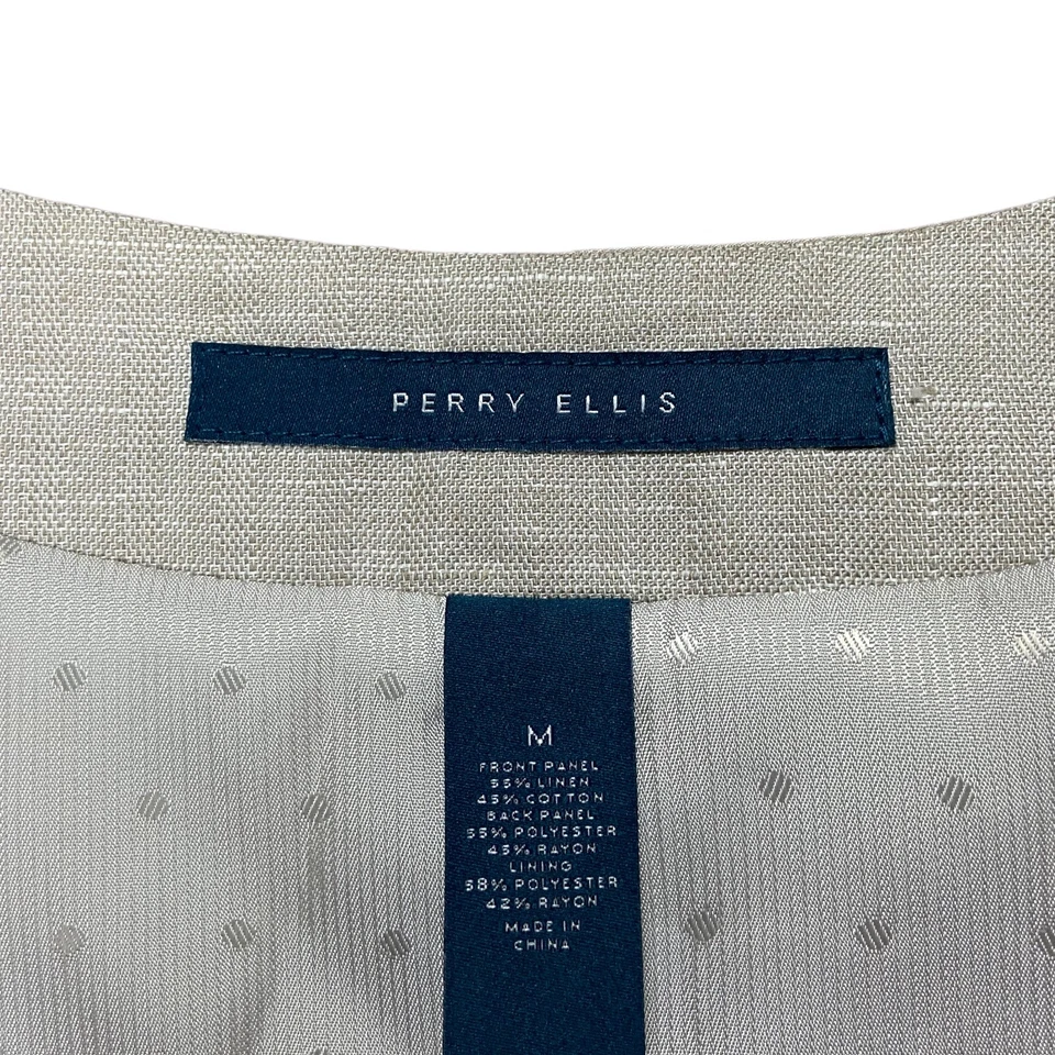 Pierre Cardin Beige Evening Formal Suit Wedding 5 Button Dress Vest Size Medium - Image 4 of 4