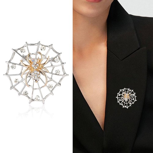 Vintage spider web spider brooch with creative and versatile accessory pins - Picture 2 of 13