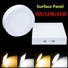 9W 15W 21W LED Panel lighting Surface Mount Wall Ceiling Down Light Round/Square