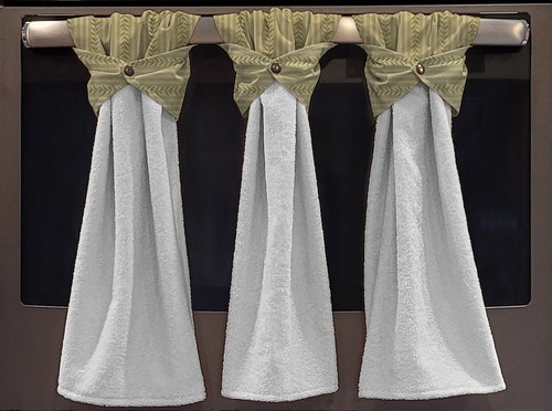 Gestreifte Ranken Wraparound Snap hängende Handtücher - Bild 36 von 38